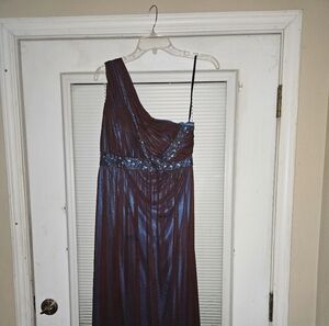 Brown and Blue Dress
